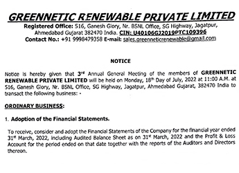 AGM NOTICE
